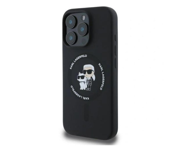 KARL LAGERFELD Silicone Karl&Choupette Heads do iPhone 16 Pro Max czarny KLHMP16XSCMKCRHK - 1278260 - zdjęcie 2